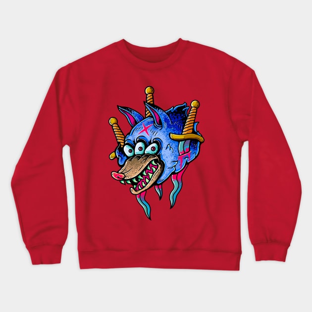 Evil Wolf Crewneck Sweatshirt by Villainmazk